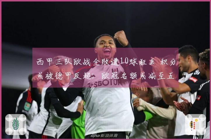 西甲三队欧战全败遭10球狂丢 积分或被德甲反超：欧冠名额或减至五个