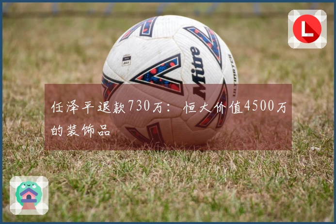 任泽平退款730万：恒大价值4500万的装饰品
